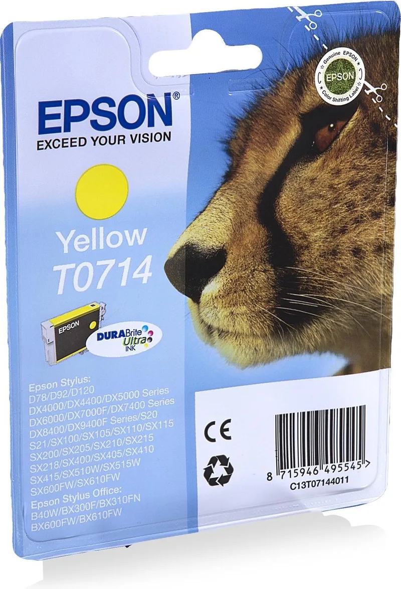 Original Ink Cartridge Epson C13T07144012 Yellow de Epson en Jaune – photo produit