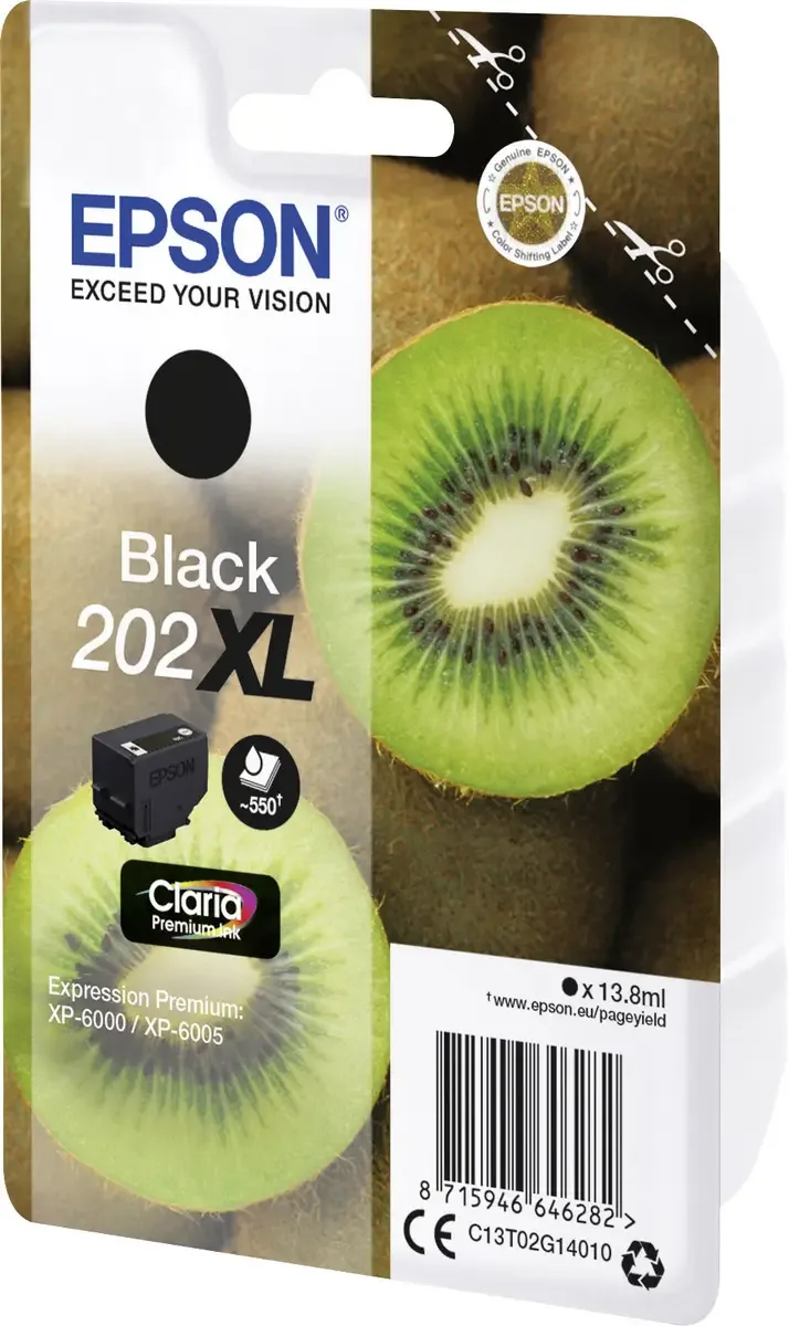 Original Ink Cartridge Epson Singlepack Black 202XL Claria Premium Ink Black de Epson en Noir – photo produit 2 sur 2