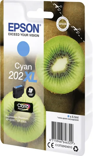 Original Ink Cartridge Epson Singlepack Cyan 202XL Claria Premium Ink Cyan från Epson i Cyan – produktbild 2 av 2