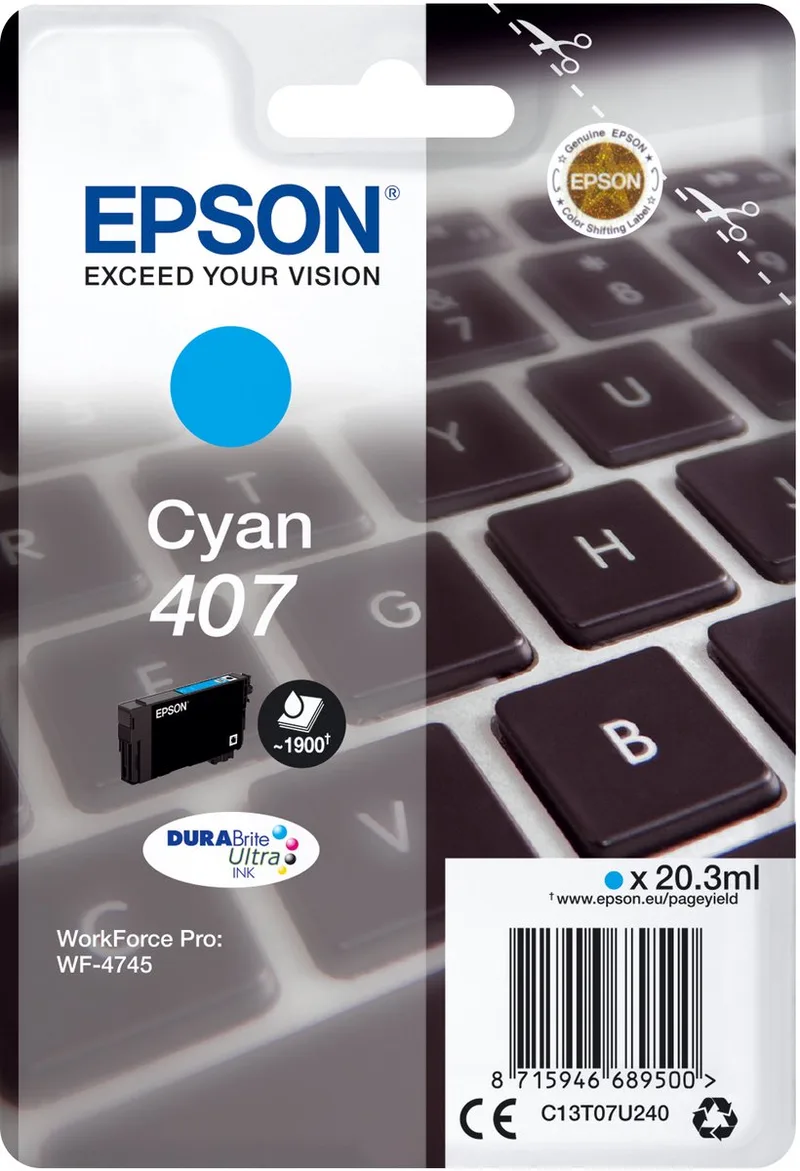 Original Ink Cartridge Epson WF-4745 by Epson in Cyan – product photo
