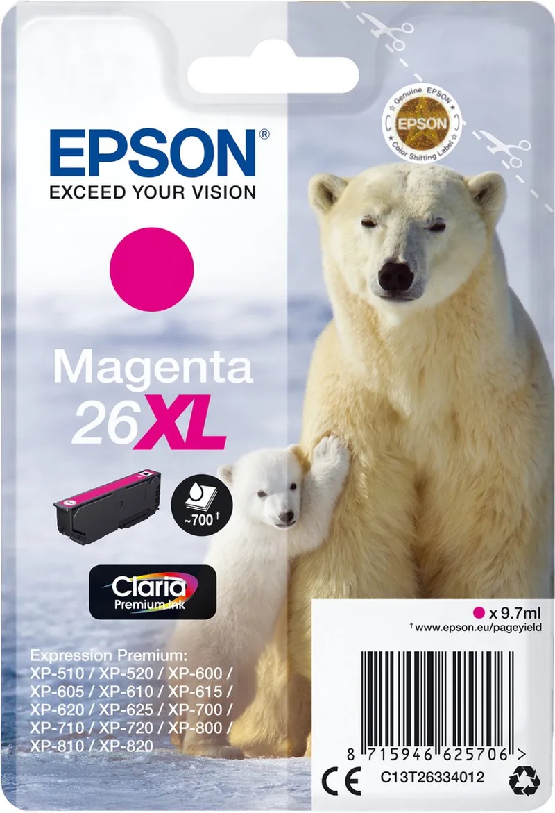 Polar bear C13T26334022 inktcartridge 1 stuk(s) Origineel van Epson – productfoto