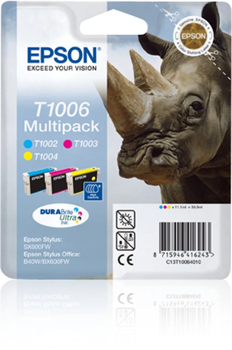 Rhino Multipack 3-kleur T1006 DURABrite Ultra Ink by Epson in Cyaan, Magenta, Yellow – product photo