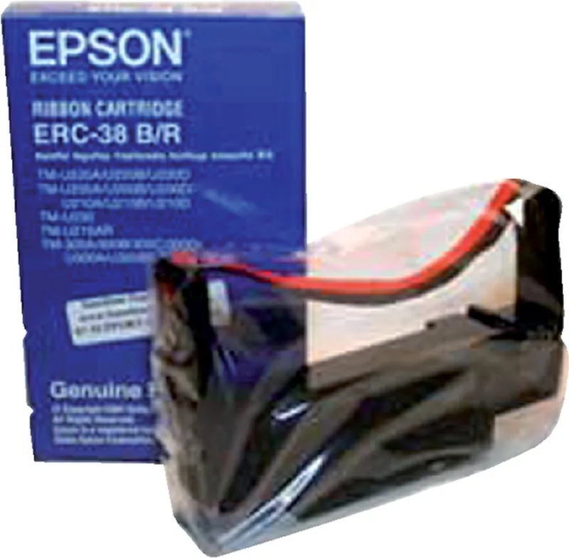 Ribbon Cartridge TM-300/U300/U210D/U220/U230, black/red (ERC38BR) by Epson in Black – product photo
