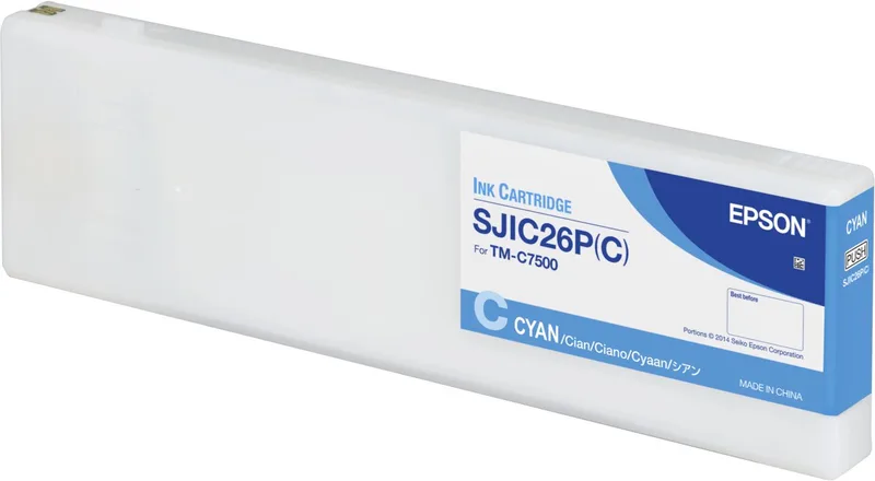 SJIC26P Inkt cartridge voor ColorWorks C7500 van Epson in Cyaan – productfoto