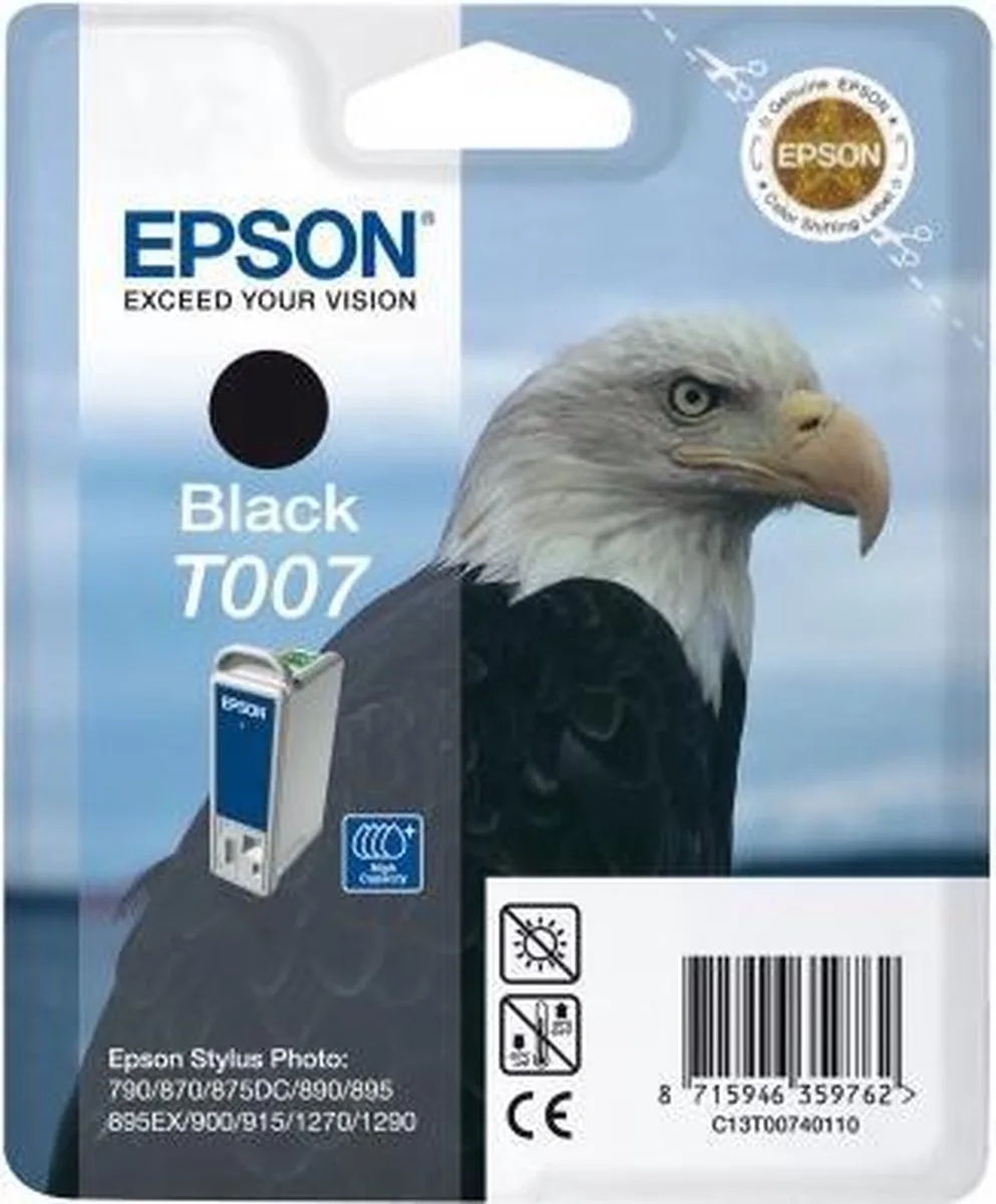 T007 - Inktcartridge / Zwart fra Epson i Sort – produktbillede
