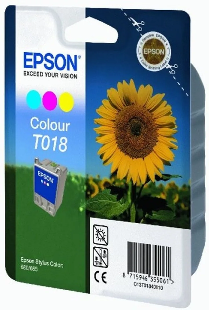T018 - Inktcartridge / Magenta / Geel by Epson in Cyaan – product photo