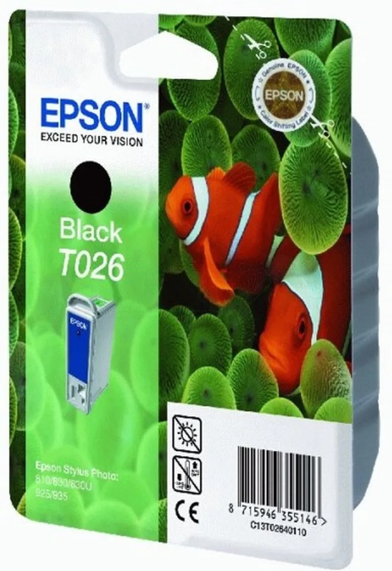 T026 - Inktcartridge / Zwart van Epson in Zwart – productfoto