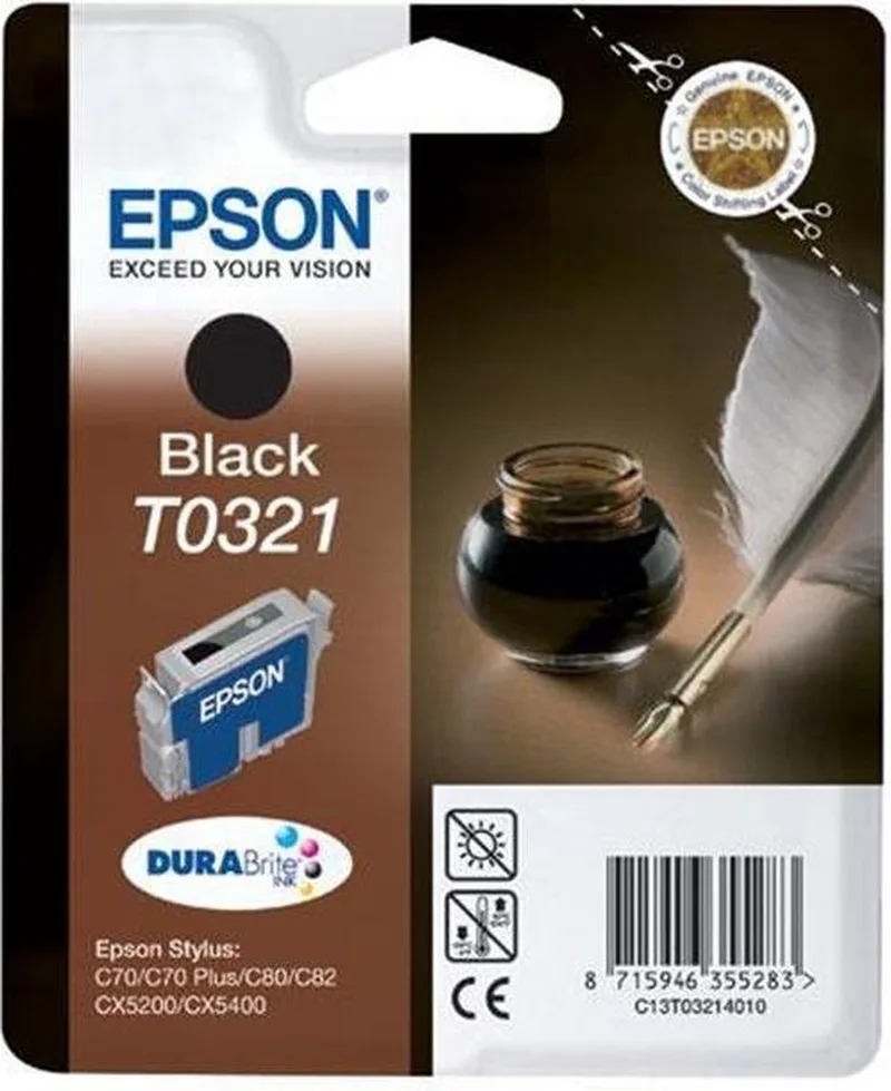 T0321 - Inktcartridge / Zwart von Epson in Schwarz – Produktfoto
