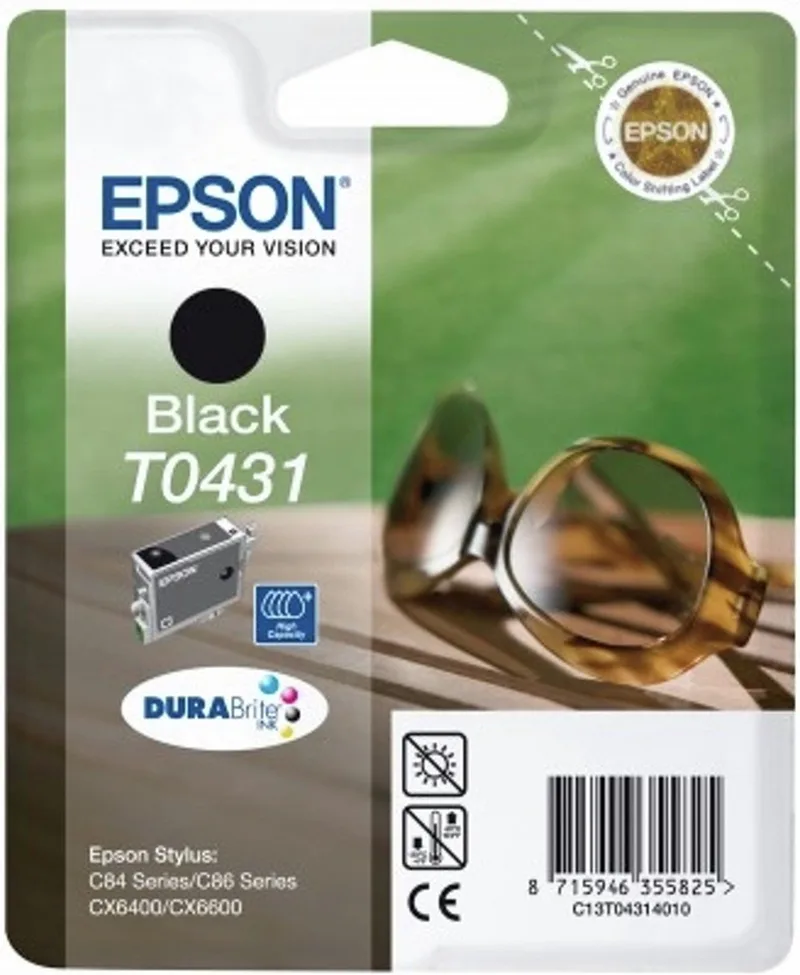 T0431 - Inktcartridge Zwart fra Epson i Sort – produktbillede