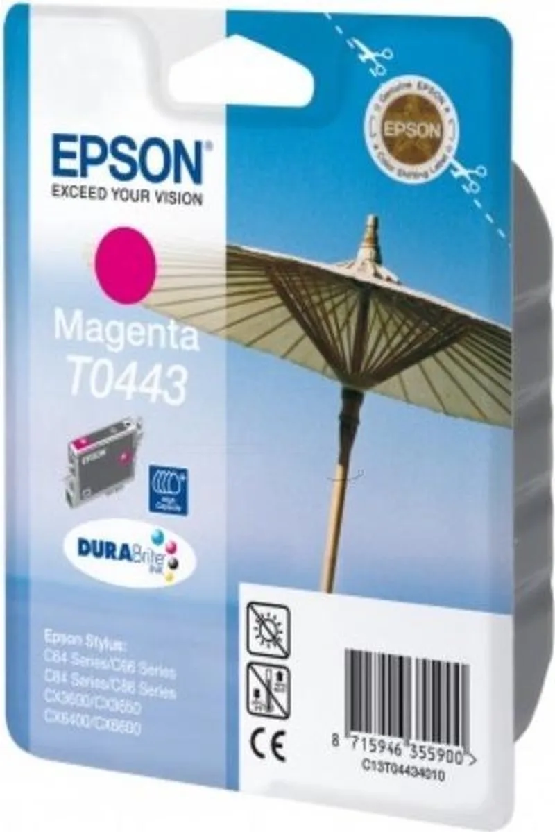 T0443 - Inktcartridge / Magenta fra Epson i Magenta – produktbillede