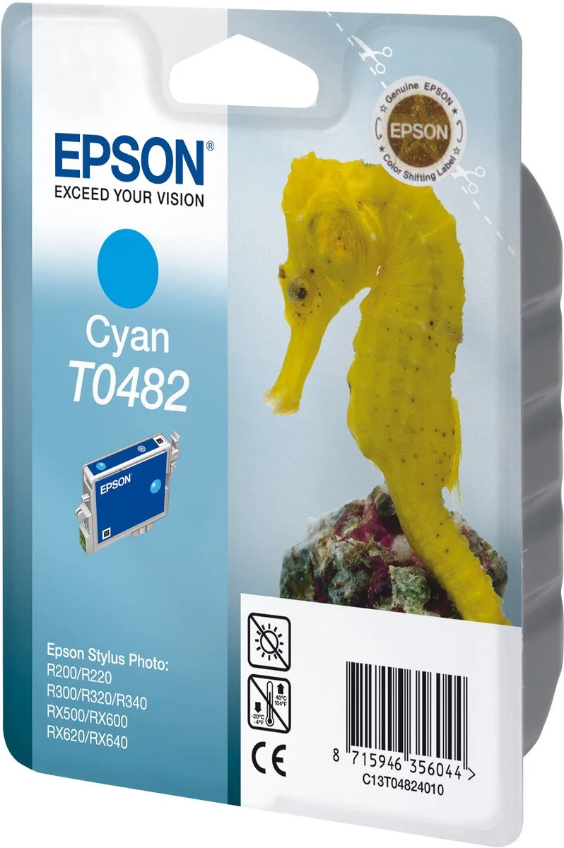 T0482 - Inktcartridge / Cyaan de Epson en Cyaan – photo produit
