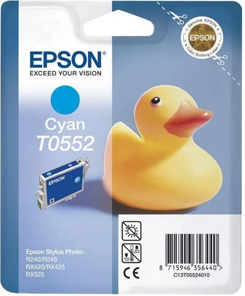 T0552 Inktcartridge - Cyaan de Epson en Cyaan – photo produit