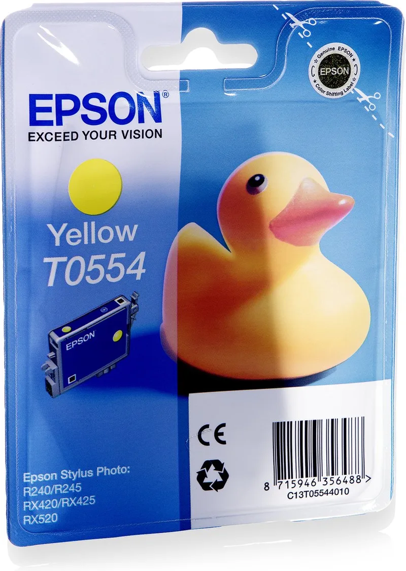 T0554 - Inktcartridge / Geel fra Epson i Gul – produktbillede