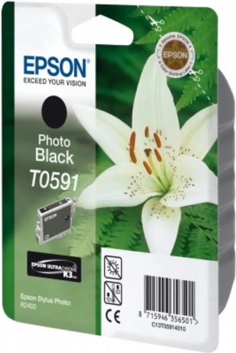 T0591 - Inktcartridge / Zwart de Epson en Noir – photo produit