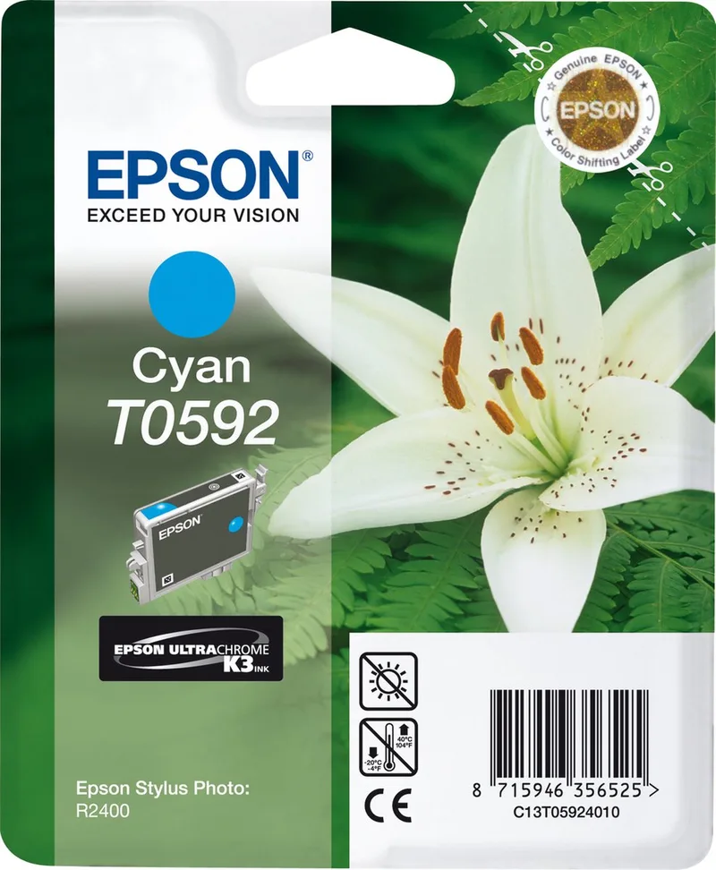 T0592 - Inktcartridge / Cyaan by Epson in Cyaan – product photo