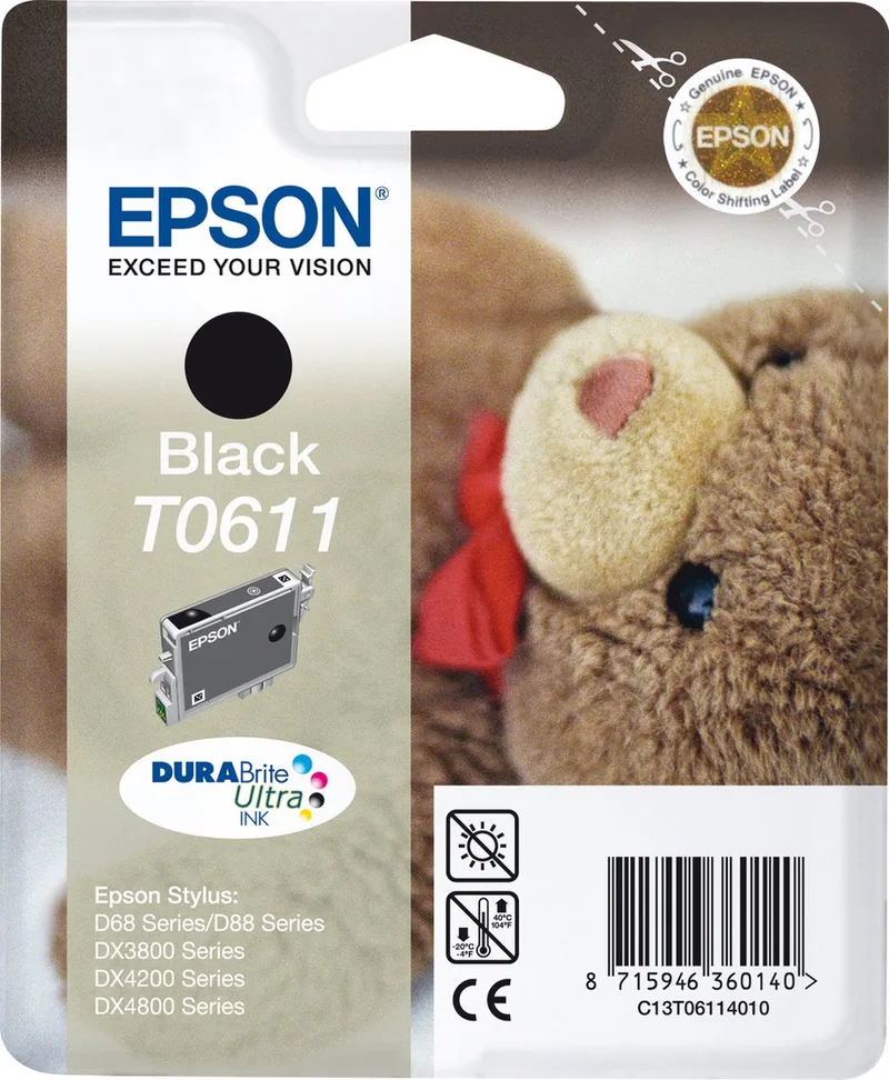 T0611 - Inktcartridge / Zwart de Epson en Noir – photo produit