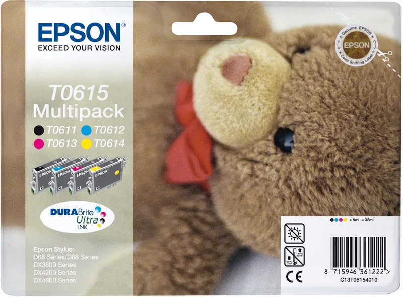 T0615 - Inktcartridge / Geel / Magenta / Cyaan by Epson in Black – product photo