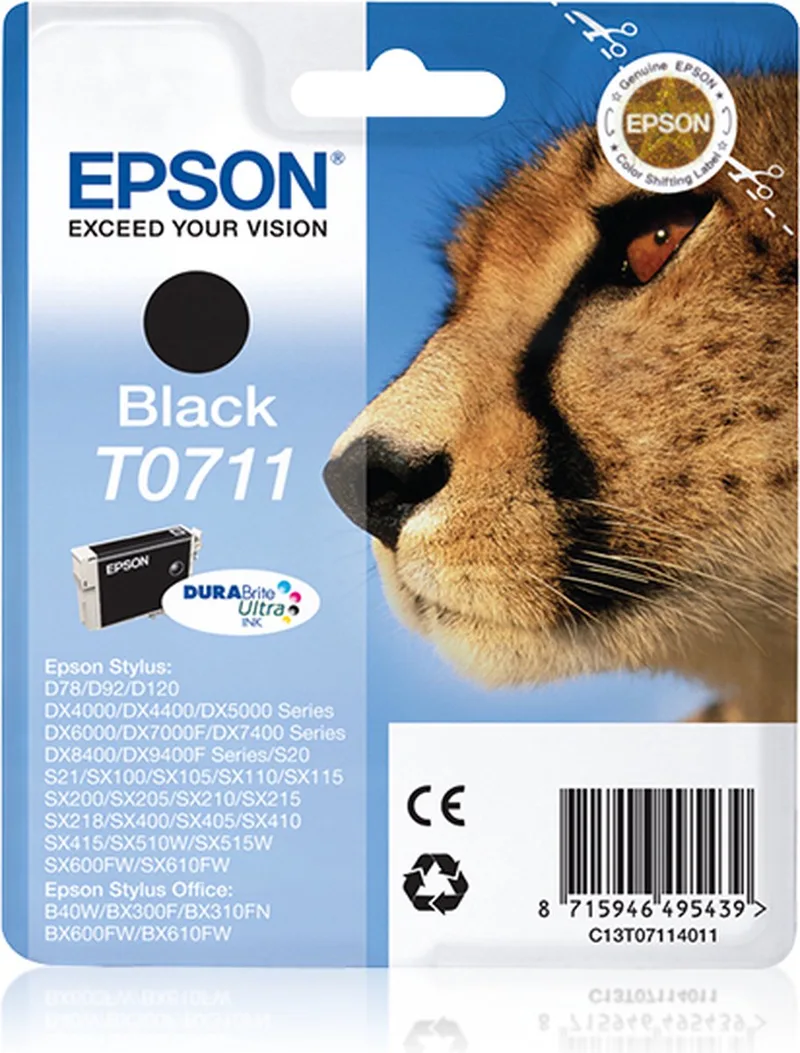 T0711 - Inktcartridge / Zwart de Epson en Noir – photo produit