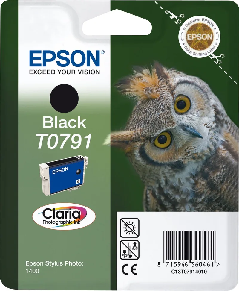 T0791 - Inktcartridge / Zwart van Epson in Zwart – productfoto