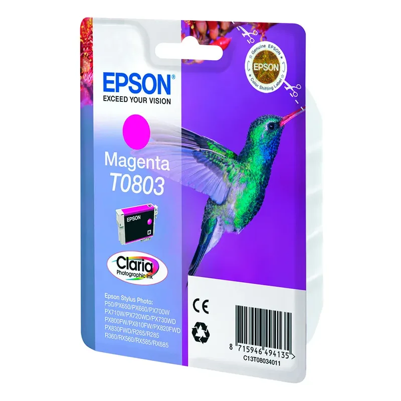 T0803 - Magenta Ink - Inktpatroon Magenta von Epson in Magenta – Produktfoto 2 von 2