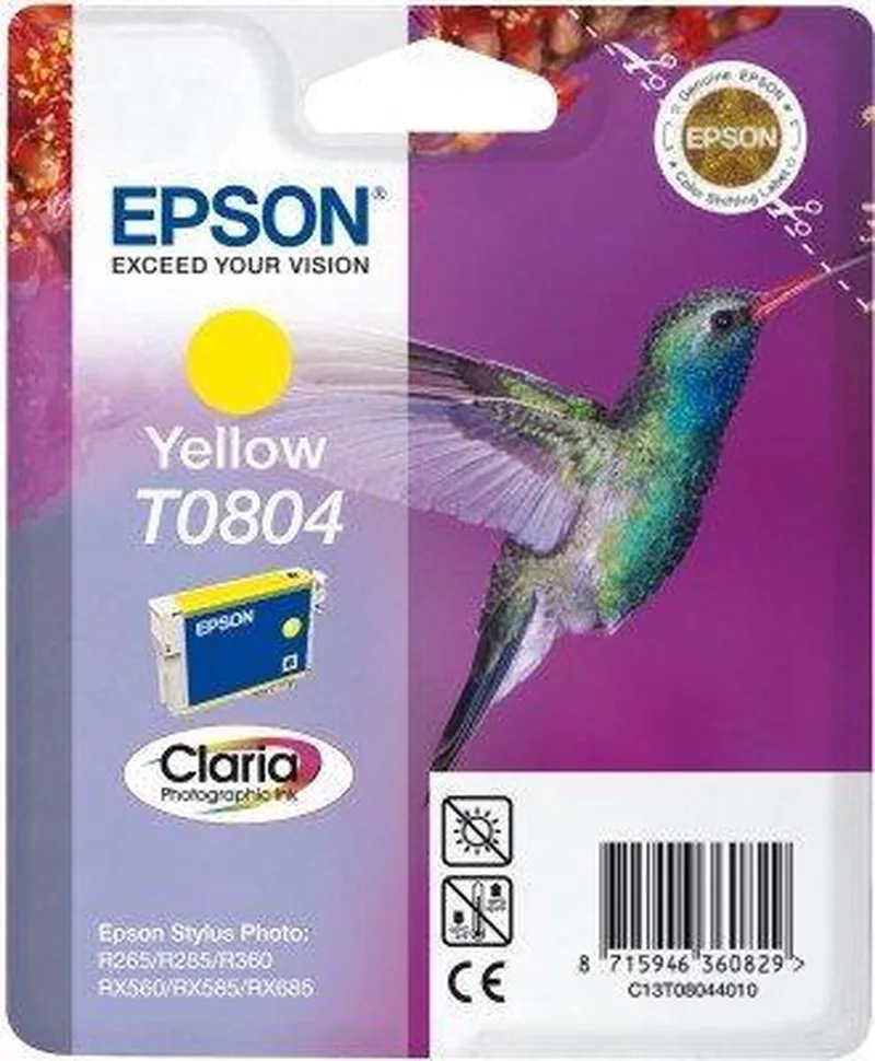 T0804 - Inktcartridge / Geel från Epson i Gul – produktbild