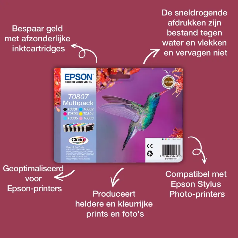 T0806 - Inktcartridge / Licht fra Epson i Magenta – produktbillede