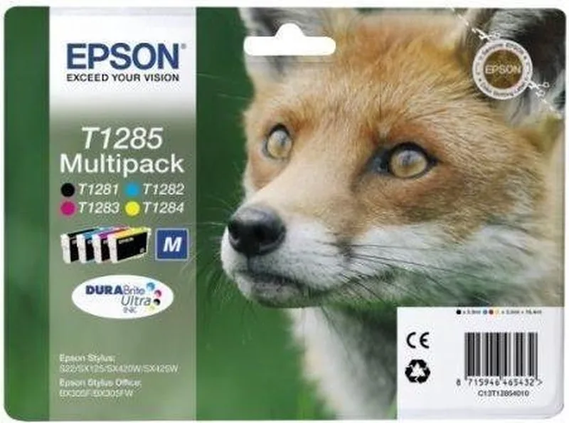 T1285 - Inktcartridge / Cyaan / Magenta / Zwart van Epson in Geel – productfoto