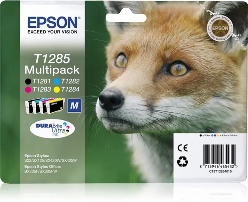 T1285 - Inktcartridge / Magenta / Geel / Zwart van Epson in Cyaan – productfoto