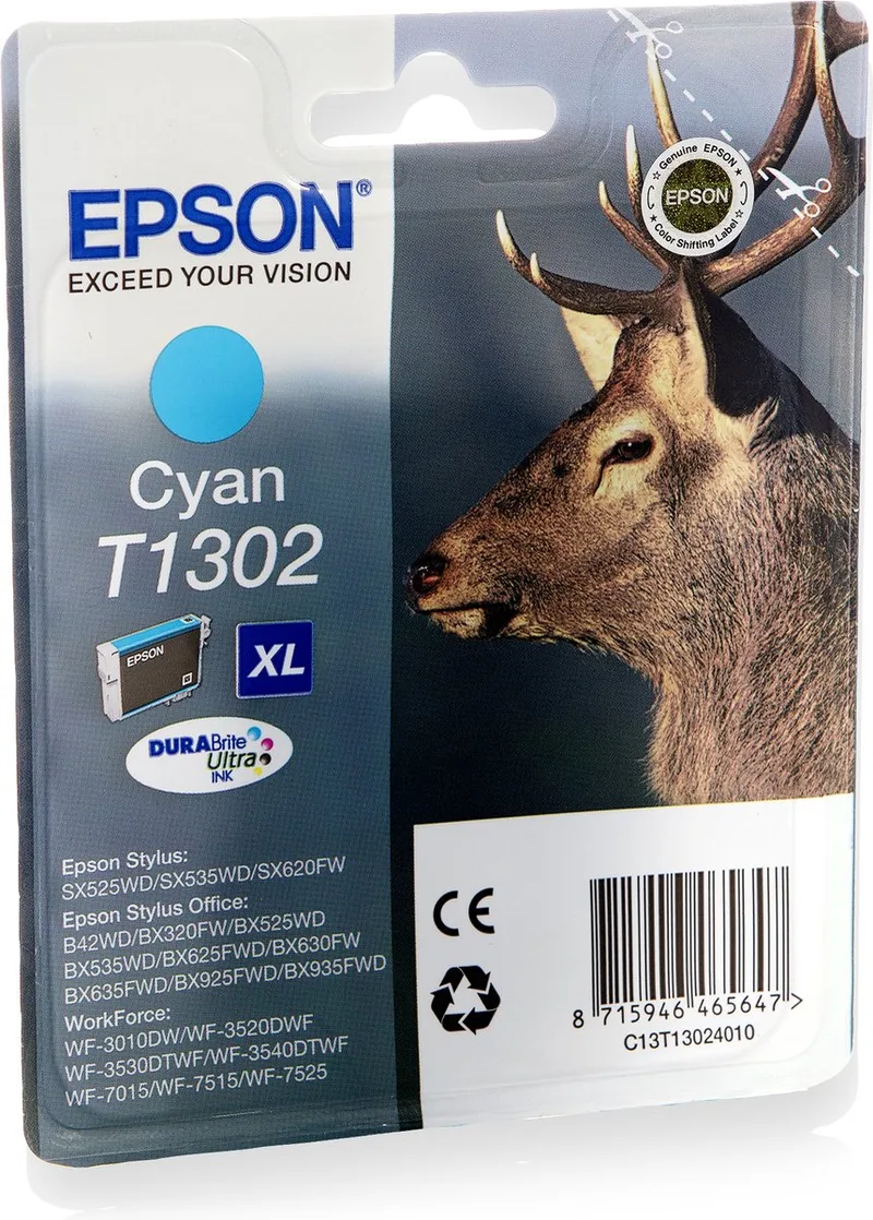 T1302 - Inktcartridge / Cyaan de Epson en Cyaan – photo produit