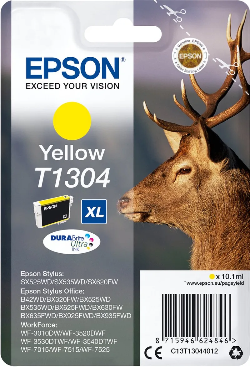 T13044010 Inktcartridge - Geel van Epson in Geel – productfoto