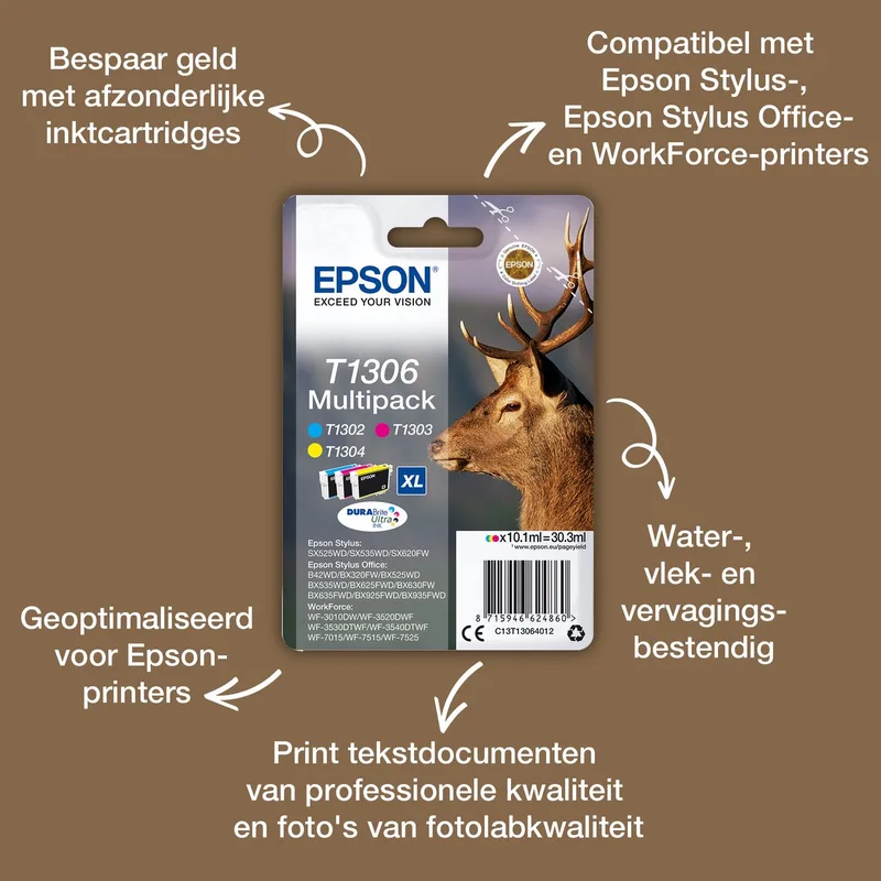 T1306 - Inktcartridge / Multipack de Epson en Multicolore – photo produit