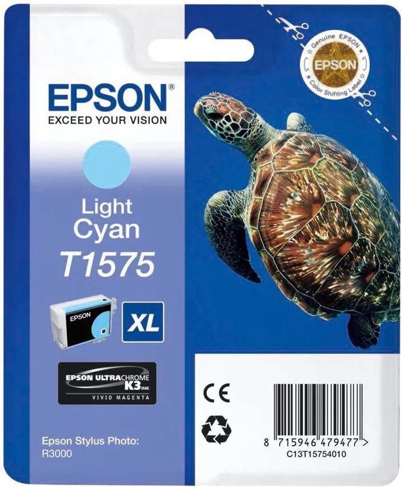T1575 - Inktcartridge / Licht de Epson en Cyaan – photo produit