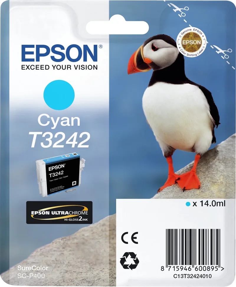 T3242 - Inktcartridge / Cyaan by Epson in Cyaan – product photo