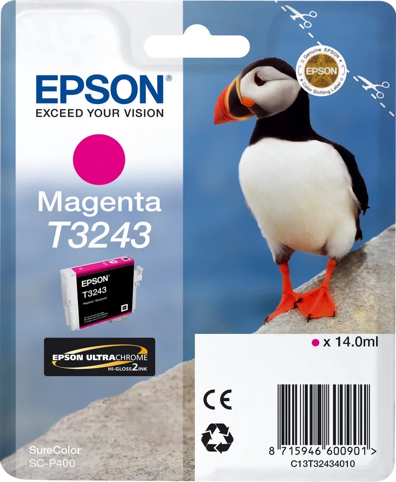 T3243 inkt cartridge von Epson in Magenta – Produktfoto