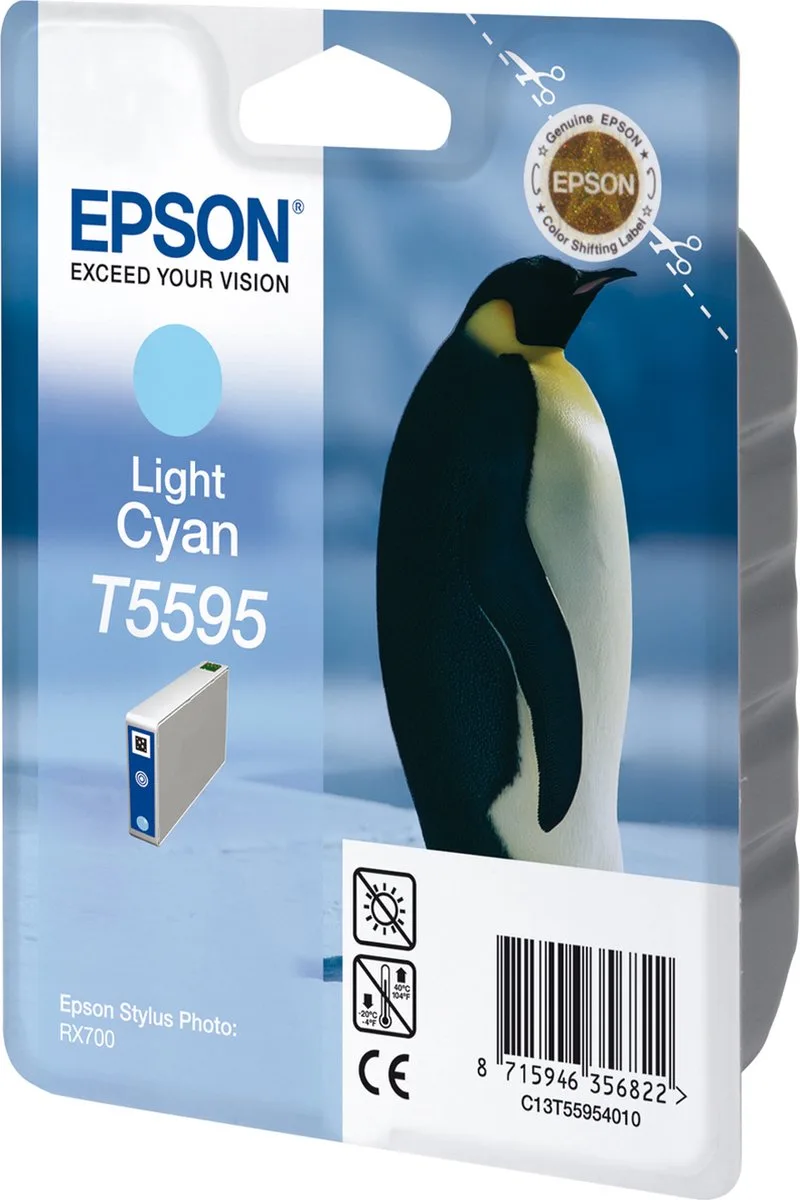 T5595 - Inktcartridge / Cyaan by Epson in Cyaan – product photo