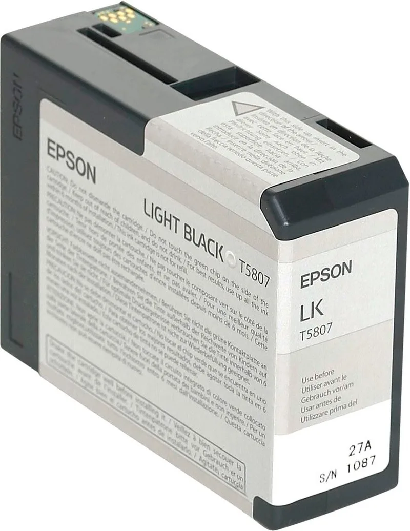 T5807 - Inktcartridge / Licht Zwart van Epson in Licht Zwart – productfoto