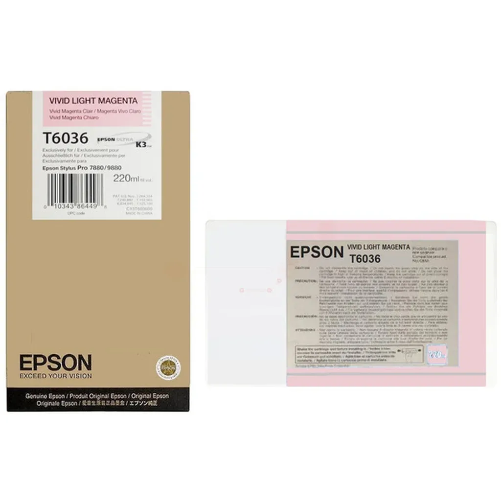 Ink T 603 220ml T 6036 Inktcartridge från Epson – produktbild