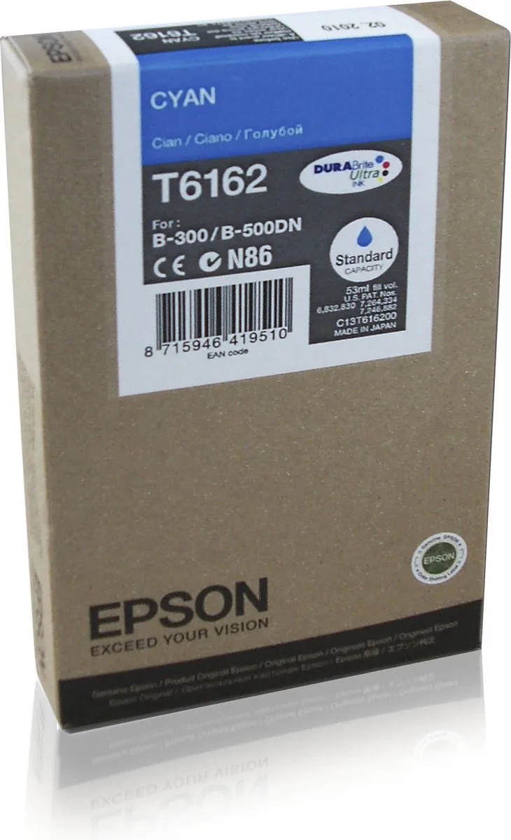 T6162 - Inktcartridge / Cyaan de Epson en Cyaan – photo produit