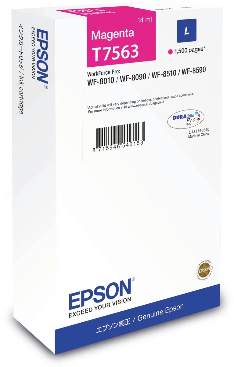 T7563 - Inktcartridge / Magenta van Epson in Magenta – productfoto