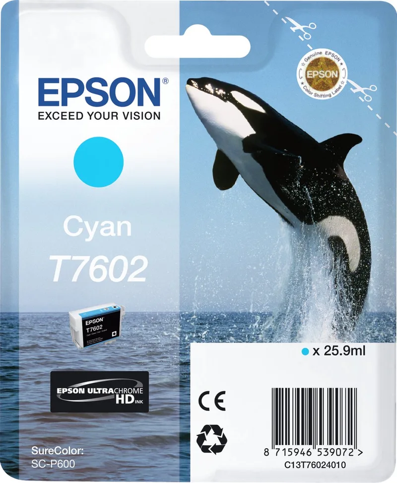 T7602XL - Inktcartridge / Hoge Capaciteit by Epson in Cyaan – product photo