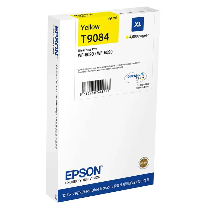 T9084 - XL size - yellow - original - ink cartridge von Epson in Gelb – Produktfoto