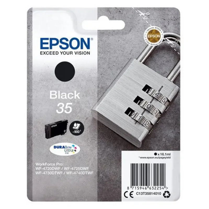 Tintenpatrone 35 Vorhängeschloss Tintenpatrone von Epson in Schwarz – Produktfoto 2 von 2