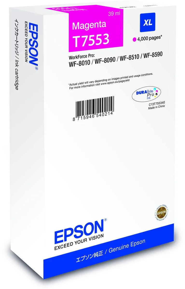 WF-8xxx Series Ink Cartridge XL van Epson in Magenta – productfoto