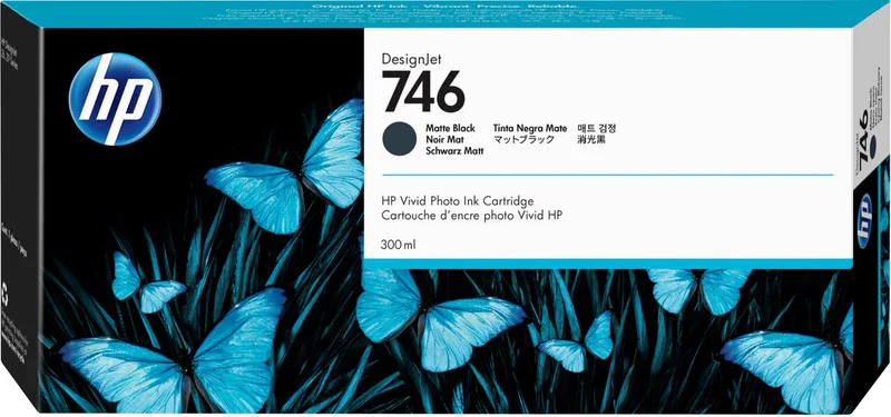 746 matzwarte DesignJet inktcartridge, 300 ml de HP – photo produit
