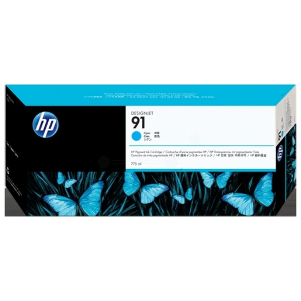 Original 91 Druckerpatrone cyan 775ml (C9467A) de HP – photo produit