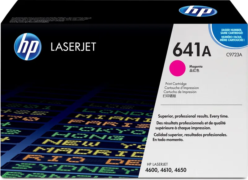C9723A - 641A - Toner magenta von HP in Rot – Produktfoto