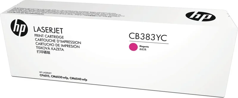 CB383YC - Magenta - original - LaserJet - toner cartridge ( CB383YC ) Contract - for Color LaserJet CM6030, CM6040, CP6015 de HP en Violet – photo produit