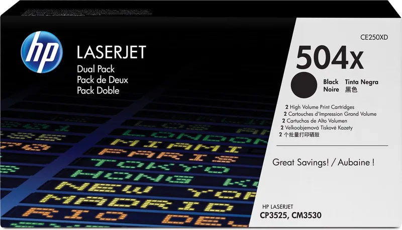 CE250XD - 504XD - Toner by HP in Black – product photo