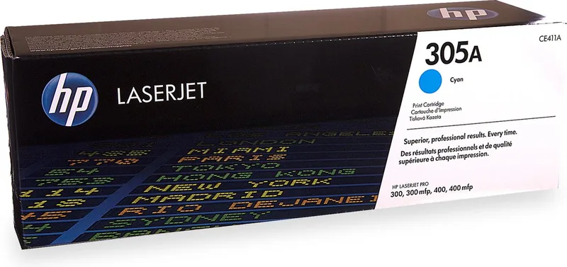 CE411A | 305A tonercartridge cyaan fra HP i Blå – produktbillede