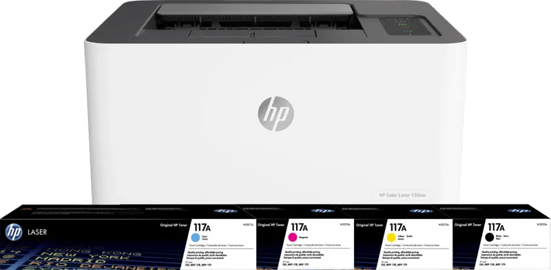 Color Laser MFP 150nw + 1 extra set toners van HP – productfoto
